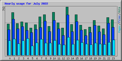 Hourly usage for July 2022