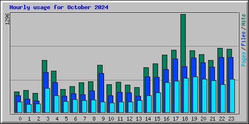 Hourly usage for October 2024