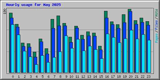 Hourly usage for May 2025
