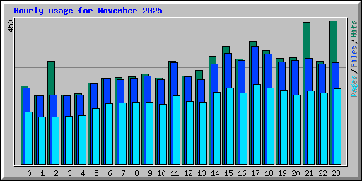Hourly usage for November 2025