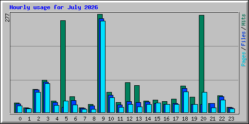 Hourly usage for July 2026